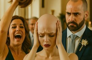 At the ceremony, my mother-in-law suddenly snatched off my wig, exposing my bare scalp to everyone – but then something no one expected took place.