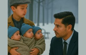 A wealthy businessman stops his car in the snow. The ragged boy’s clothing left him frozen…