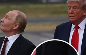 A body language expert’reveals’ the horrifying explanation for Putin’s hand motion after Trump flies nuclear bombers over his head.