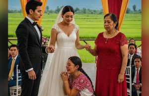 On my son’s wedding day, the maid suddenly ran onto the stage, knelt down, and confessed a sh0cking truth that shook the whole room…