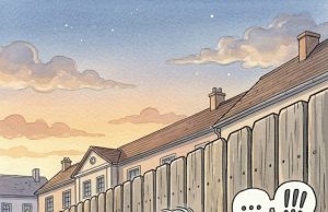 A man was walking past a retirement home