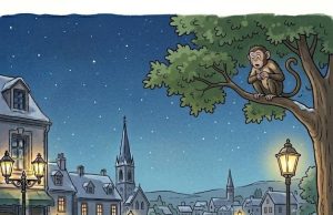 A frog suddenly hops onto the road