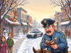 A little girl was riding her brand-new bicycle through town the day