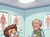 A man goes to the hospital