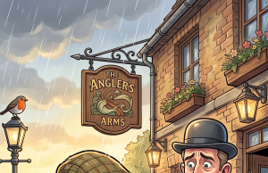 The Man Fishing in a Puddle