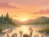 Four married guys go fishing.